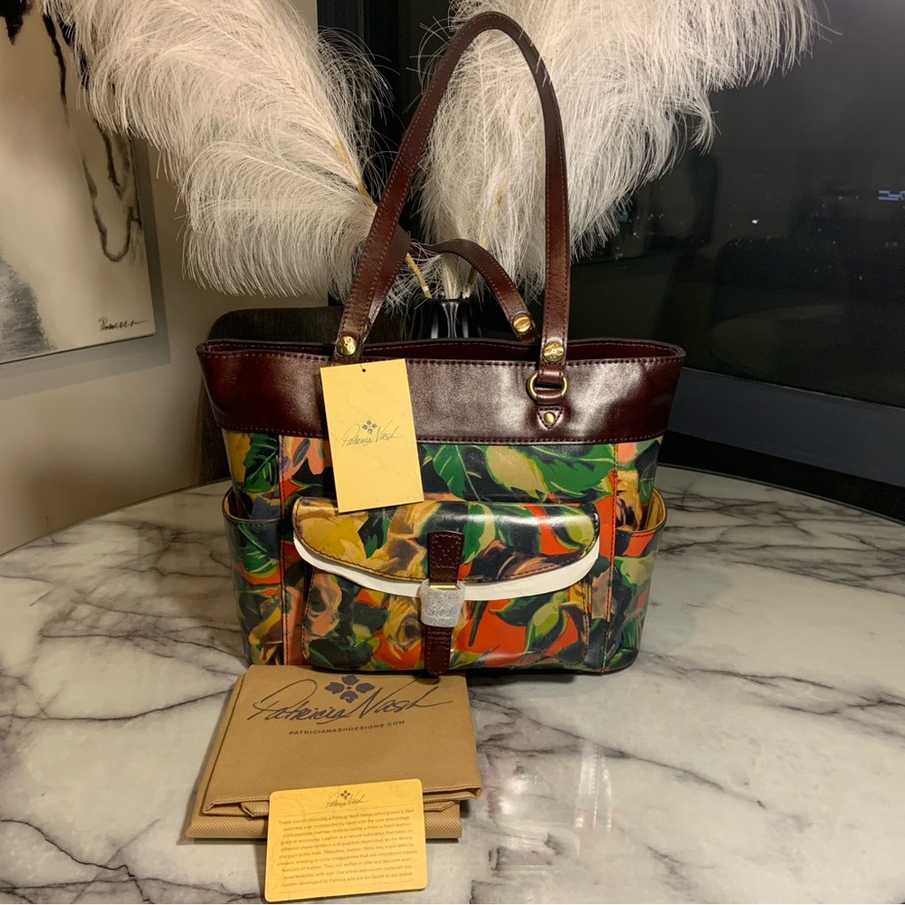 Patricia Nash Bolsena Leather Tote Winter Bloom Collection NWT $229